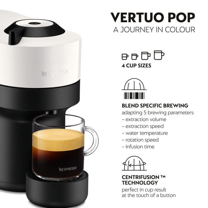 Vertuo Pop Coconut White & Aeroccino 4